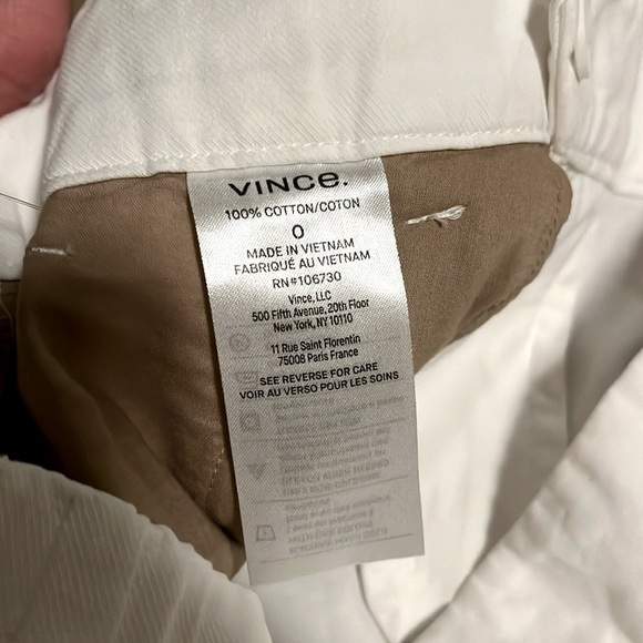 VINCE Washed Cotton Short - Off White - Size 0 - NWOT - Picture 7 of 12